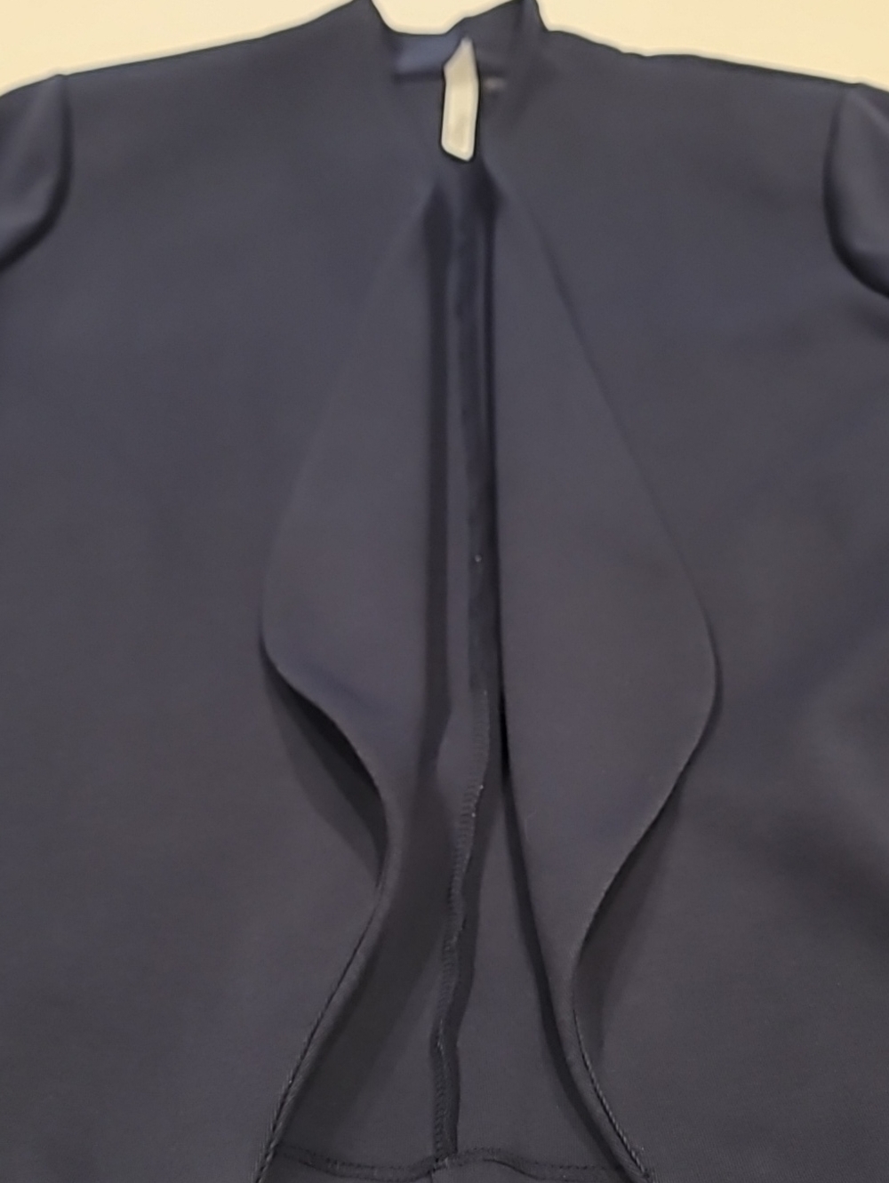 NY Collection Navy Open Front Drape Neck Jacket 1X - Picture 5 of 13